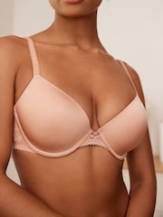 Rose Pink Pad Plunge Lace Bra - Image 3 of 7