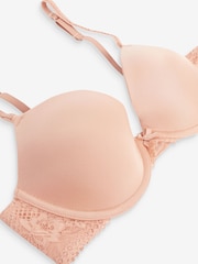 Rose Pink Pad Plunge Lace Bra - Image 7 of 7