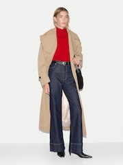 Jigsaw Red Wool Cashmere Turtle Jumper - Image 5 of 5