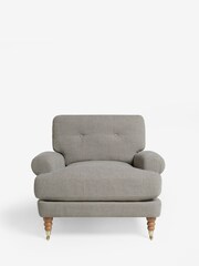 Brushed Weave Light Warm Grey Delia Grande Accent Chair - Image 6 of 9