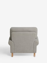 Brushed Weave Light Warm Grey Delia Grande Accent Chair - Image 8 of 9
