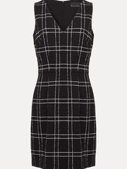 Phase Eight Gemma Checked Pinafore Black Mini Dress - Image 5 of 5