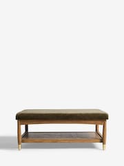 Plush Chenille Moss Green Flinton Upholstered Coffee Table - Image 5 of 8