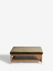 Plush Chenille Moss Green Flinton Upholstered Coffee Table - Image 7 of 8