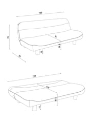 Casual Boucle Oyster Natural Otis Sofa Bed - Image 4 of 11