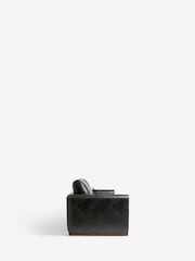Distressed Faux Leather Black Selena 3 Seater Sofa - Image 6 of 9