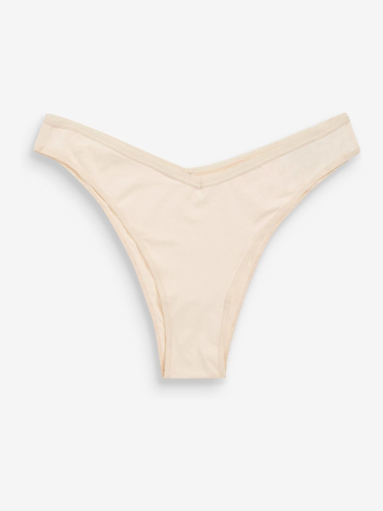 Praline Nude Extra High Leg Microfibre Knickers 5 Pack - Image 3 of 5