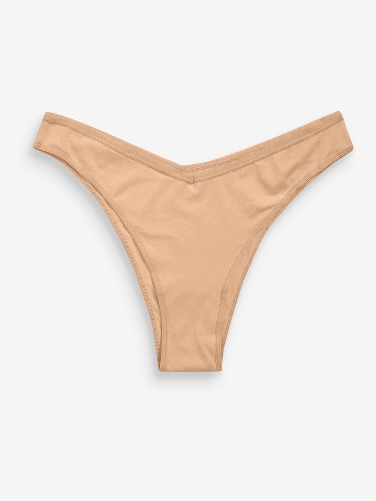 Praline Nude Extra High Leg Microfibre Knickers 5 Pack - Image 9 of 9