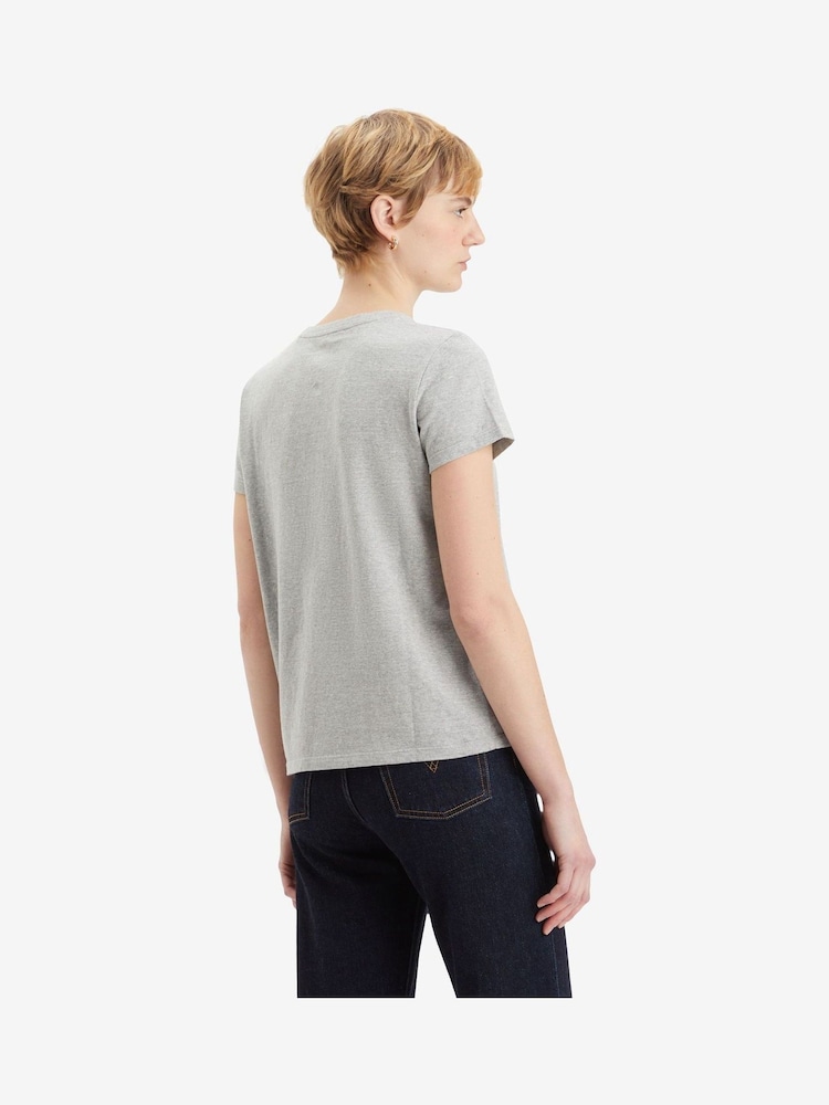 Grau meliert - Levi's® The Perfect T-Shirt aus 100 % Baumwolle - Bild 2 von 6