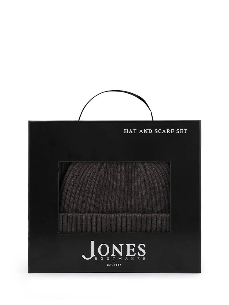 Jones Bootmaker Grey Voltana Hat & Scarf Set - Image 1 of 5 Jones Bootmaker Grey Voltana Hat & Scarf Set - Image 1 of 5