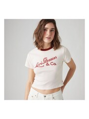Levi's® Egret Sundried Tomato Graphic Essential Sporty 100% Cotton T-Shirt - Image 1 of 7