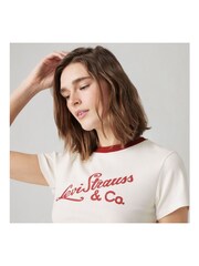 Levi's® Egret Sundried Tomato Graphic Essential Sporty 100% Cotton T-Shirt - Image 3 of 7