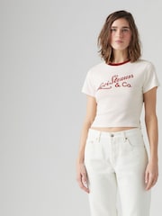 Levi's® Egret Sundried Tomato Graphic Essential Sporty 100% Cotton T-Shirt - Image 4 of 7