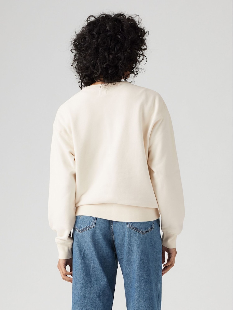 Levi's® White Swan 100% Cotton Graphic Heritage Crewneck Sweatshirt - Image 2 of 6
