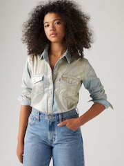 Levi's® Optical Illusion Iconic Lightweight Western 100% Cotton Shirt - Image 1 of 7