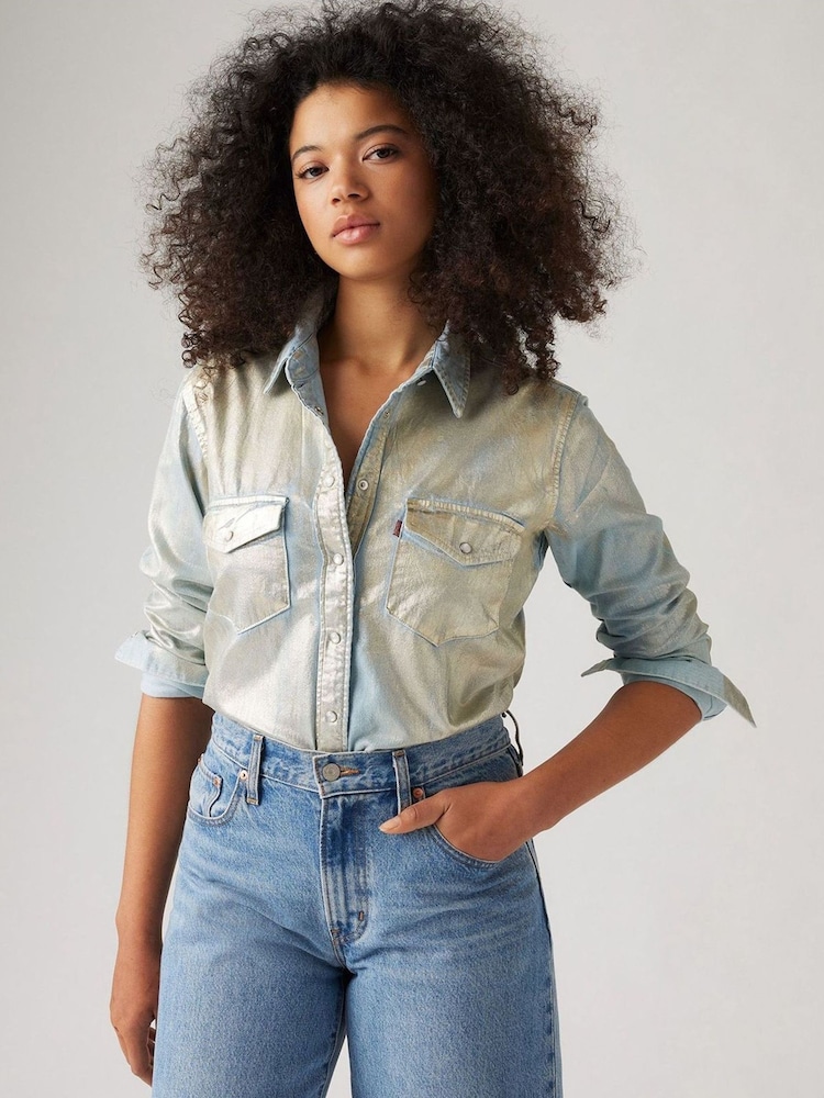 Levi's® Optical Illusion Iconic Lightweight Western 100% Cotton Shirt - Image 1 of 7