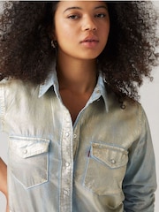 Levi's® Optical Illusion Iconic Lightweight Western 100% Cotton Shirt - Image 4 of 7