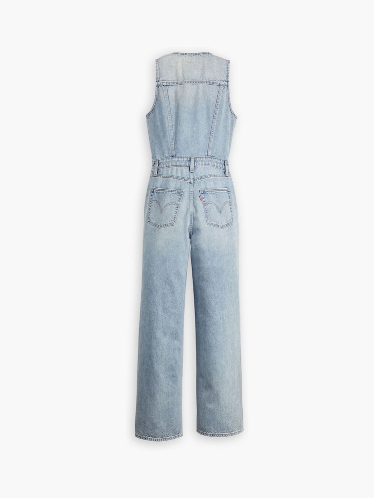 Levi's® – Denim-Jumpsuit mit weitem Bein aus 100 % Baumwolle - Bild 6 von 6