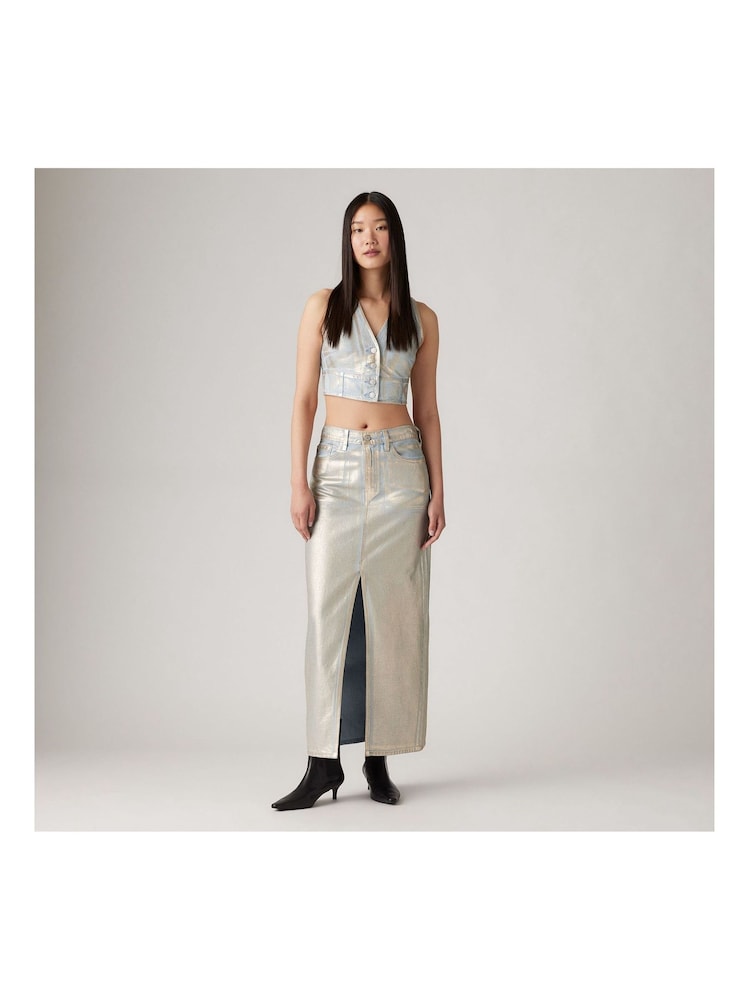 Levi's® Optical Illusion Ankle Column 100% Cotton Skirt - Image 1 of 8