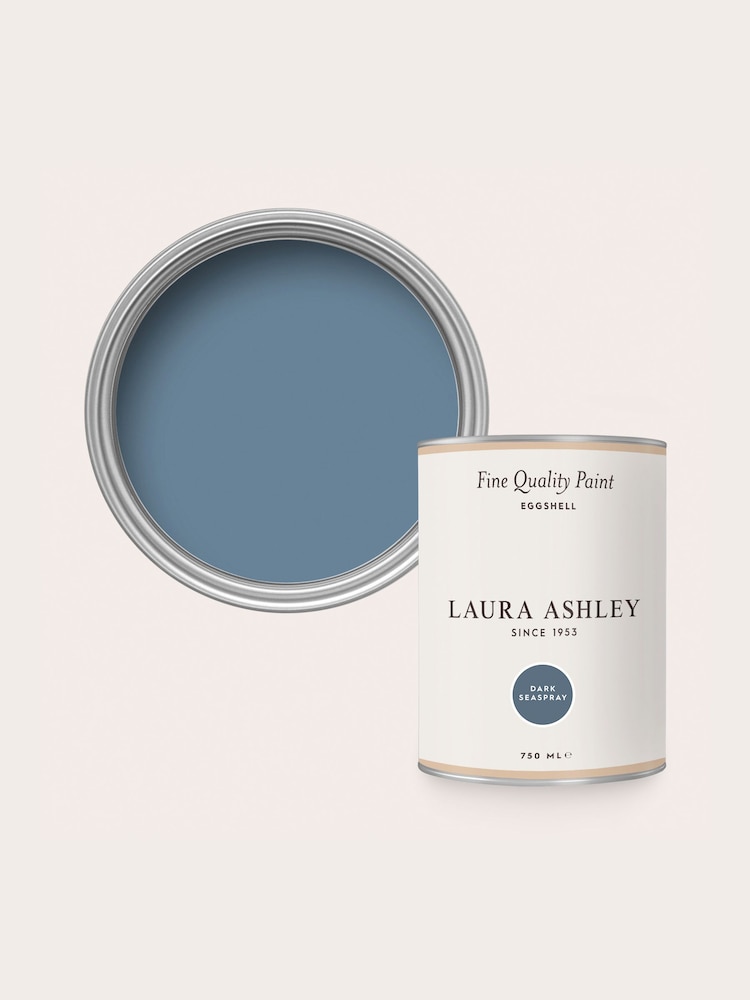 Laura Ashley Dark Seaspray Blue Eggshell 750ml Paint - Image 4 of 4