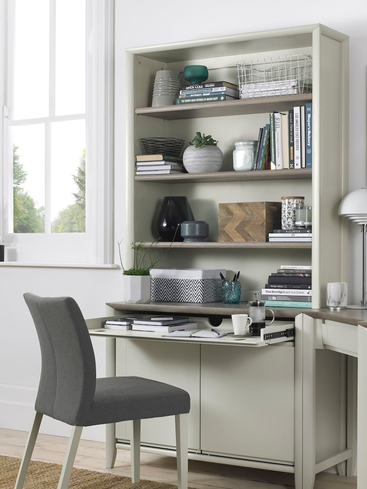 Bentley Designs Soft Grey Bergen Narrow Sideboard And Wide Top Unit Set - Image 1 of 5