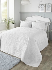 Serene White Luana Quilted Bedspread - Image 3 of 4