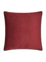Furn Dark Red/Fir Green Meridian Velvet 45 x 45cm Cushion Cover - Image 1 of 4