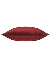 Furn Dark Red/Fir Green Meridian Velvet 45 x 45cm Cushion Cover - Image 2 of 4