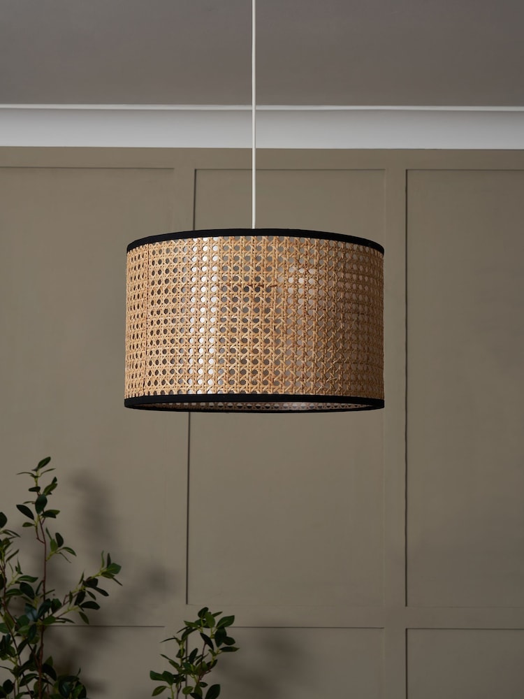BHS Natural Cane Cylinder Easy Fit Shade - Image 2 of 7