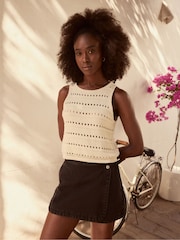Levi's® Open Mind Black 100% Cotton Wrap Skirt - Image 1 of 4