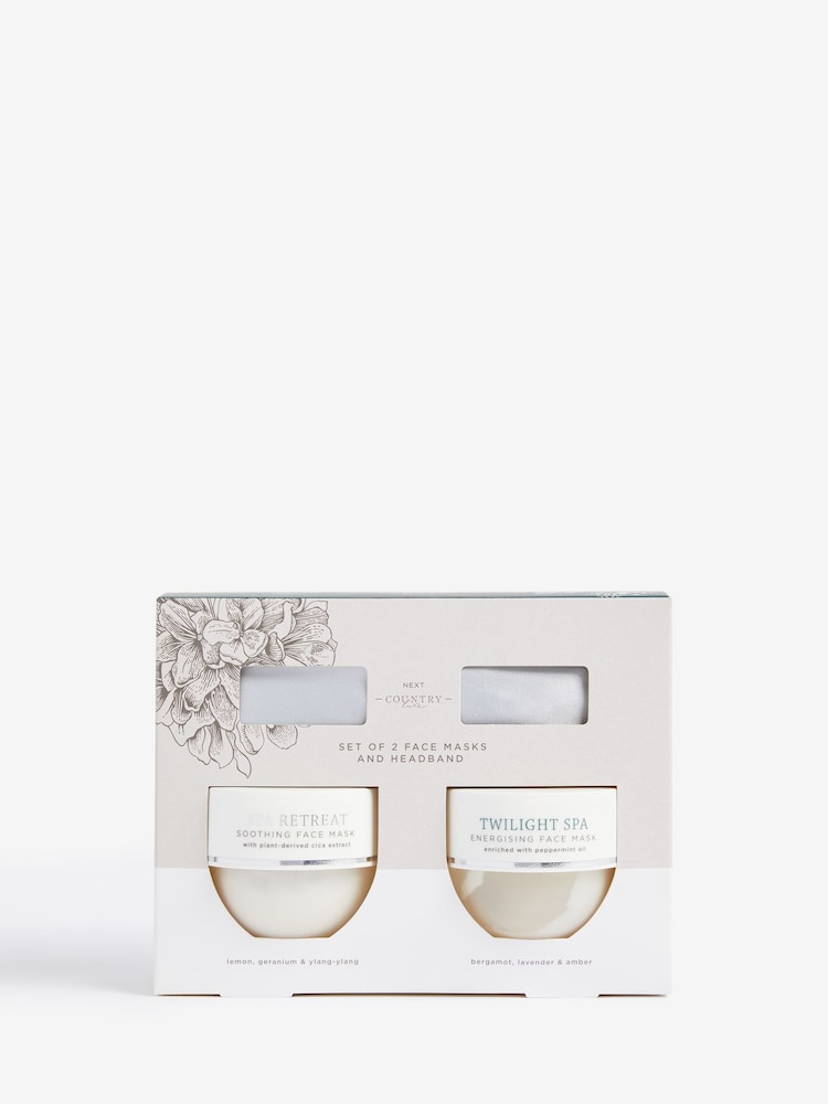 Country Luxe Set of 2 Face Masks and Satin Headband Set - Image 1 of 2