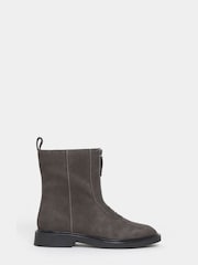 JD Williams Charcoal Grey Extra Wide Fit Zip Detail Ankle Boots - Image 2 of 4