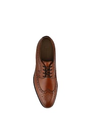 Cuero marrón tostado - Corte ancho - Jones Bootmaker Longwood Wide Fit Leather Brogues - Imagen 5 de 6