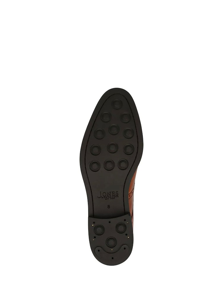Cuero marrón tostado - Corte ancho - Jones Bootmaker Longwood Wide Fit Leather Brogues - Imagen 6 de 6