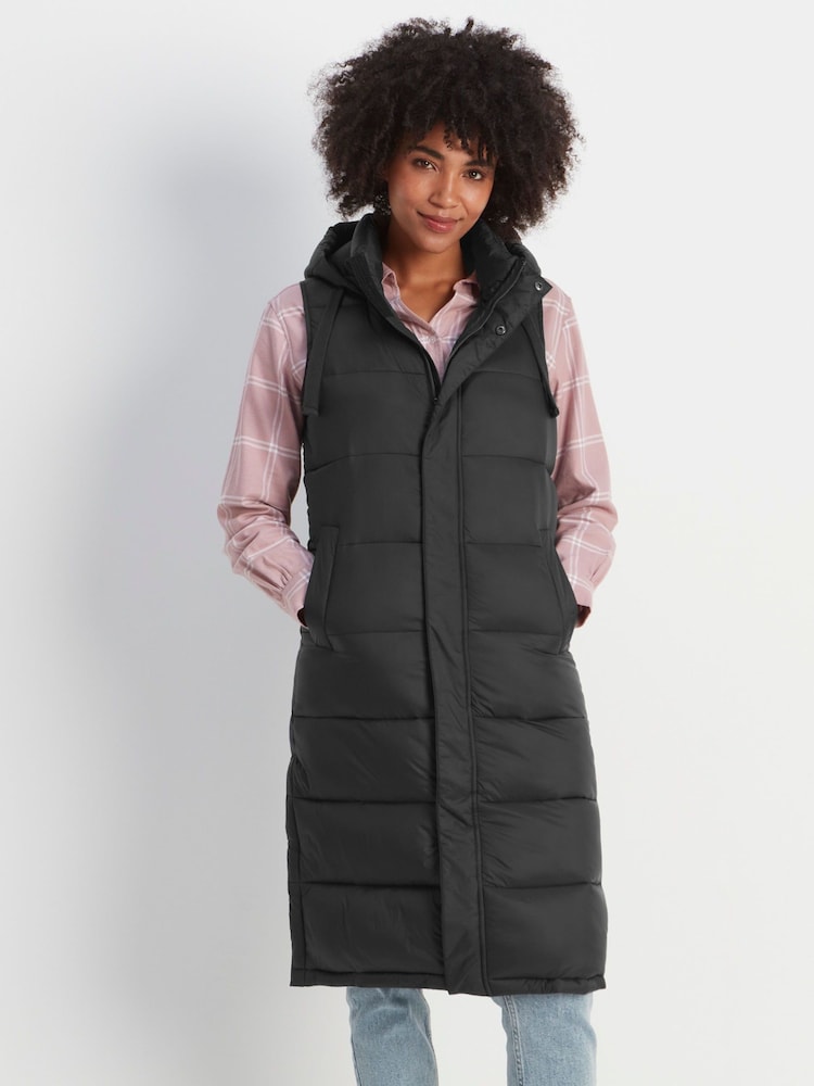 Tog 24 Black Newall Long Padded Gilet - Image 1 of 9