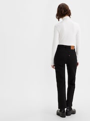 Levi's® Black Sprout Ribcage Straight Ankle Jeans - Image 2 of 8