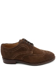 Ante marrón - Corte ancho - Jones Bootmaker Longwood Wide Fit Leather Brogues - Imagen 2 de 6