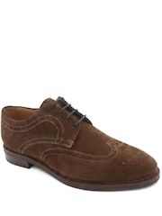 Ante marrón - Corte ancho - Jones Bootmaker Longwood Wide Fit Leather Brogues - Imagen 3 de 6