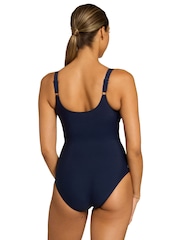 Zoggs Blue Adjustable Scoopback Swimsuit With Fixed Foam Cups and Tummy Control - Image 4 of 8