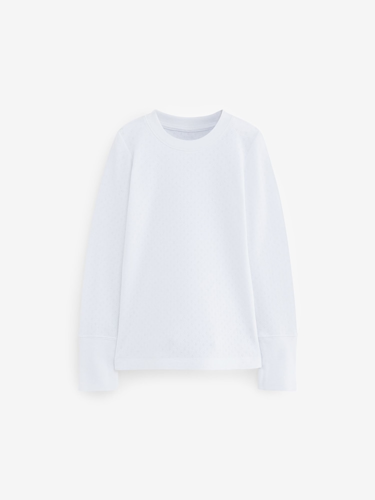 Oatmeal Thermal Long Sleeve Tops 2 Pack (2-16yrs) - Image 2 of 4