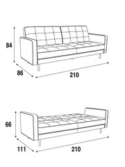 MADE.COM Midnight Navy Blue Velvet Rosslyn Sofa Bed - Image 4 of 6