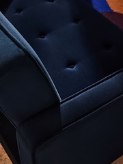 MADE.COM Midnight Navy Blue Velvet Rosslyn Sofa Bed - Image 5 of 6