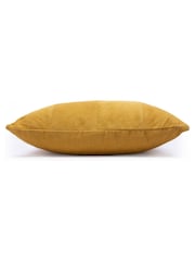 furn. Ochre Yellow Jagger Ribbed Polyester Filled Cushion - Image 3 of 6