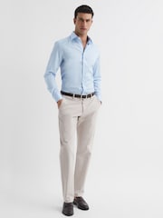 Reiss Stone Eastbury Reg Cotton Blend Chinos - Image 6 of 7