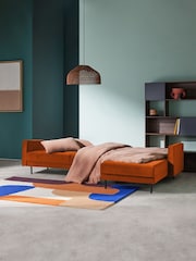 MADE.COM Cinnamon Velvet Rosslyn Right Hand Facing Sofa Bed - Image 2 of 5