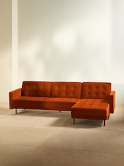 MADE.COM Cinnamon Velvet Rosslyn Right Hand Facing Sofa Bed - Image 5 of 5