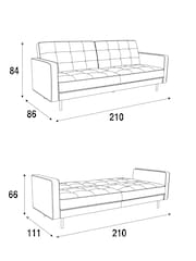 MADE.COM Woodland Green Rosslyn Sofa Bed - Image 6 of 6