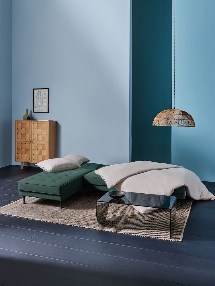 MADE.COM Woodland Green Rosslyn Left Hand Facing Sofa Bed - Image 2 of 6