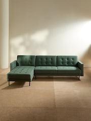 MADE.COM Woodland Green Rosslyn Left Hand Facing Sofa Bed - Image 3 of 6
