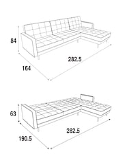MADE.COM Woodland Green Rosslyn Right Hand Facing Sofa Bed - Image 5 of 5